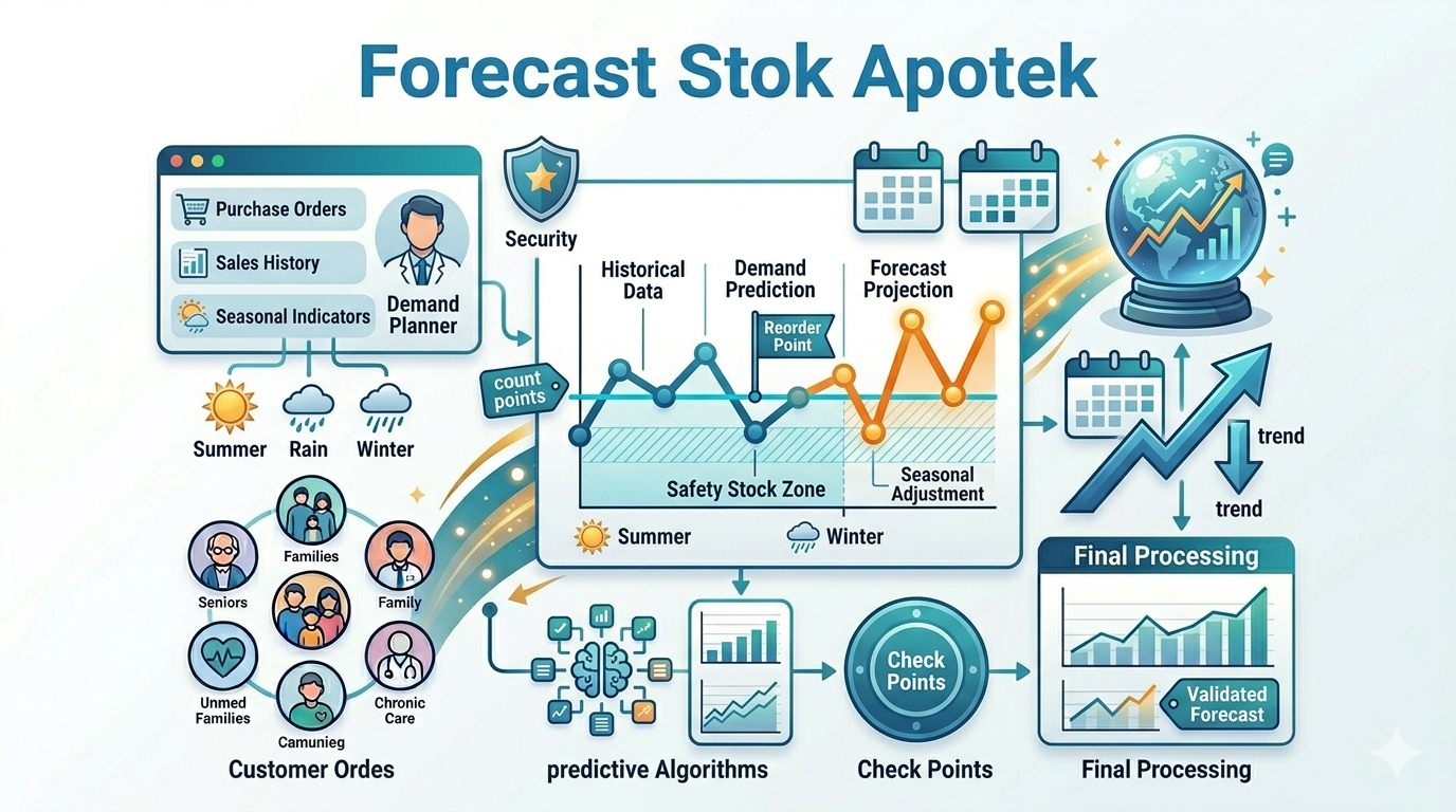 Forecast Stok Apotek: Prediksi Kebutuhan Berbasis Data untuk Menghindari Overstock dan Stockout